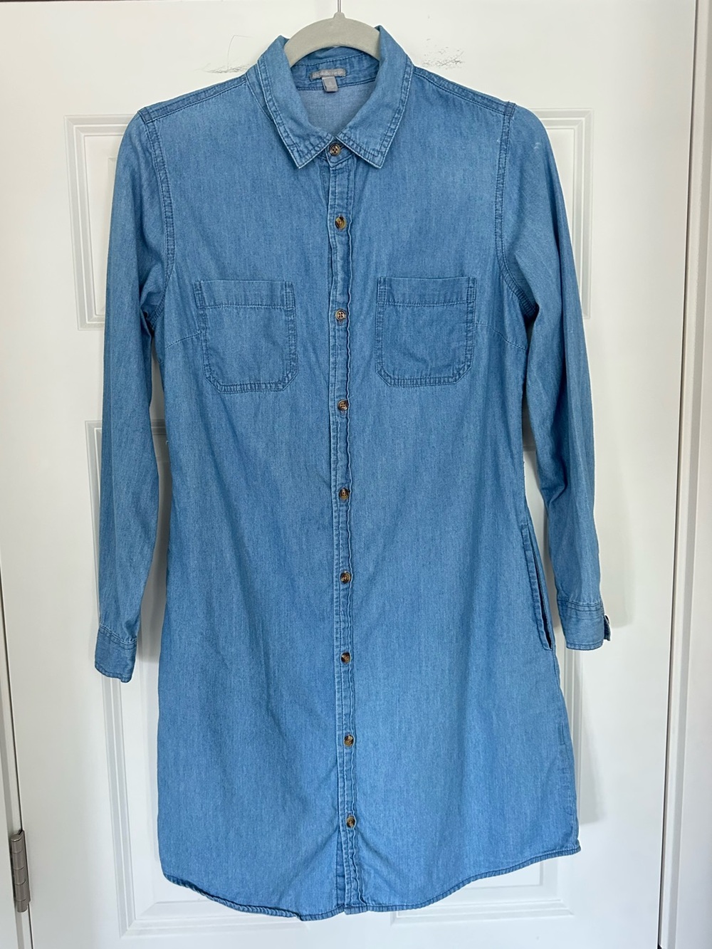 Charlotte Russe Light Blue Denim Shirt Dress